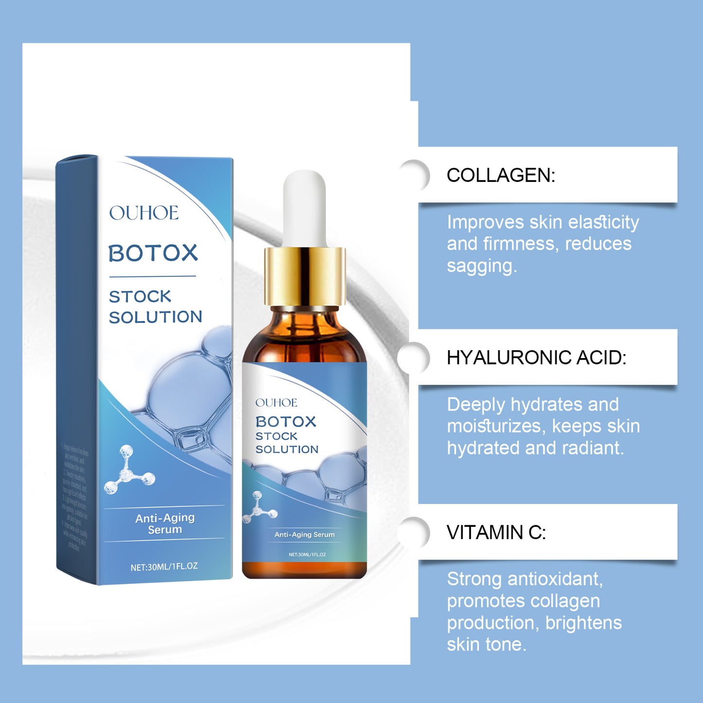 Anti-Aging Facial Essence with Collagen & Vitamin C - 30ml