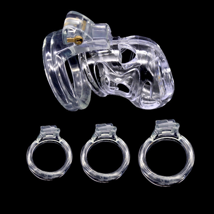 Men's Breathable Chastity Lock Set with Adjustable Rings