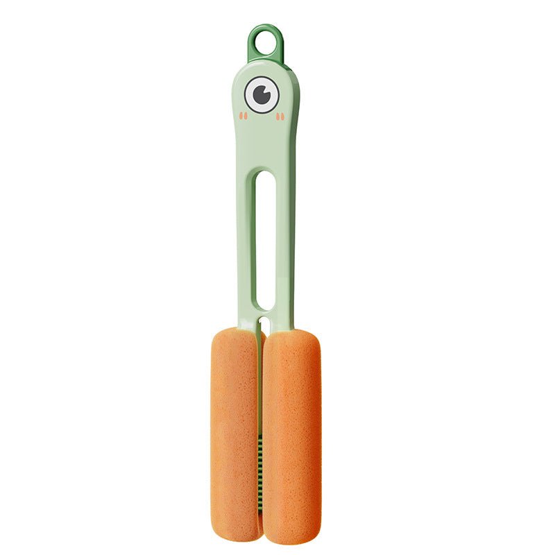 Four-in-One Long Handle Sponge Cleaning Brush for Kitchen & Home