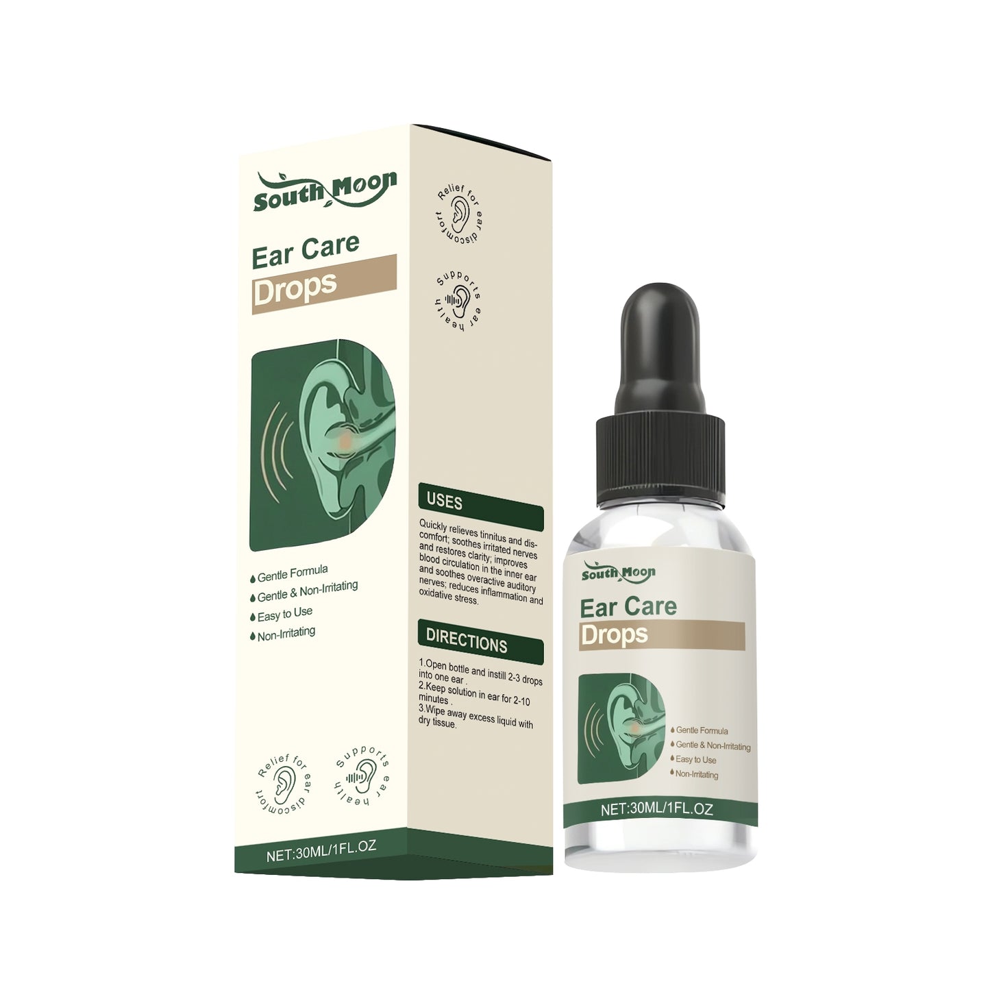 Ear Care Soothing Drops 30ml - Gentle Ear Relief and Skin Care