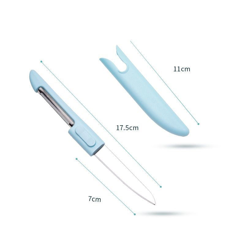 Kitchen Fruit Peeler Knife Set - Multi-Color Stainless Steel Peeling Tool