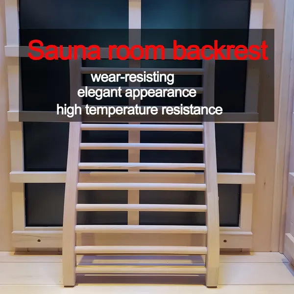 Sauna Backrest - Hemlock Wood Round Stick Design for Comfort