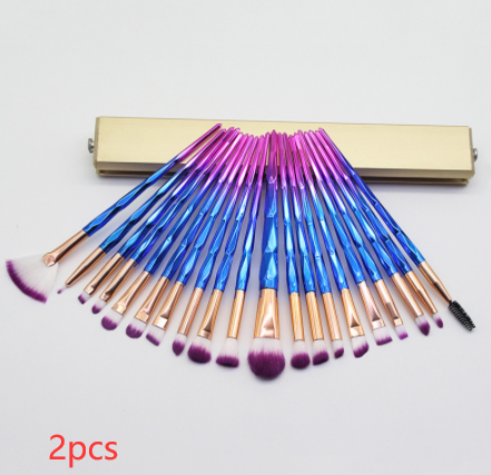 Colorful Makeup Brush Set with 20 Brushes | Cosmetic Tools for Face & Eyes