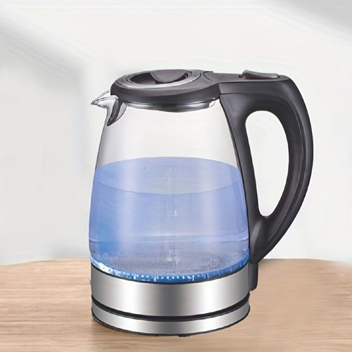 Electric Kettle 1.7L Glass Tea & Hot Water Boiler 1200W with Stainless Steel Filter