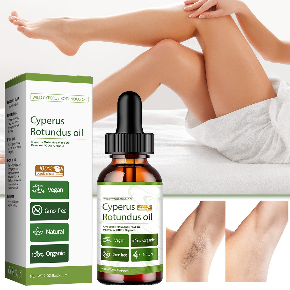 Cattail Hair Removal Oil Soothing And Reducing Hydrating