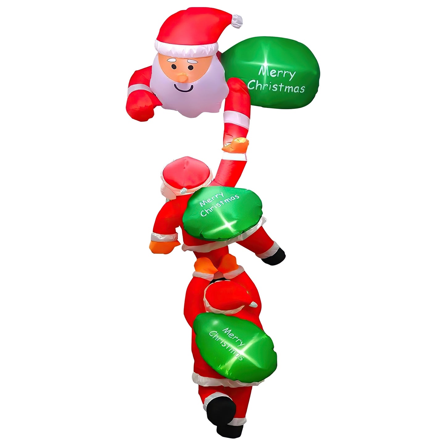 8FT Inflatable Santa Claus with LED Lights - Christmas Decoration