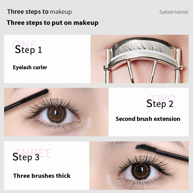 Double-Headed Waterproof Curling Mascara for Long, Thick Lashes
