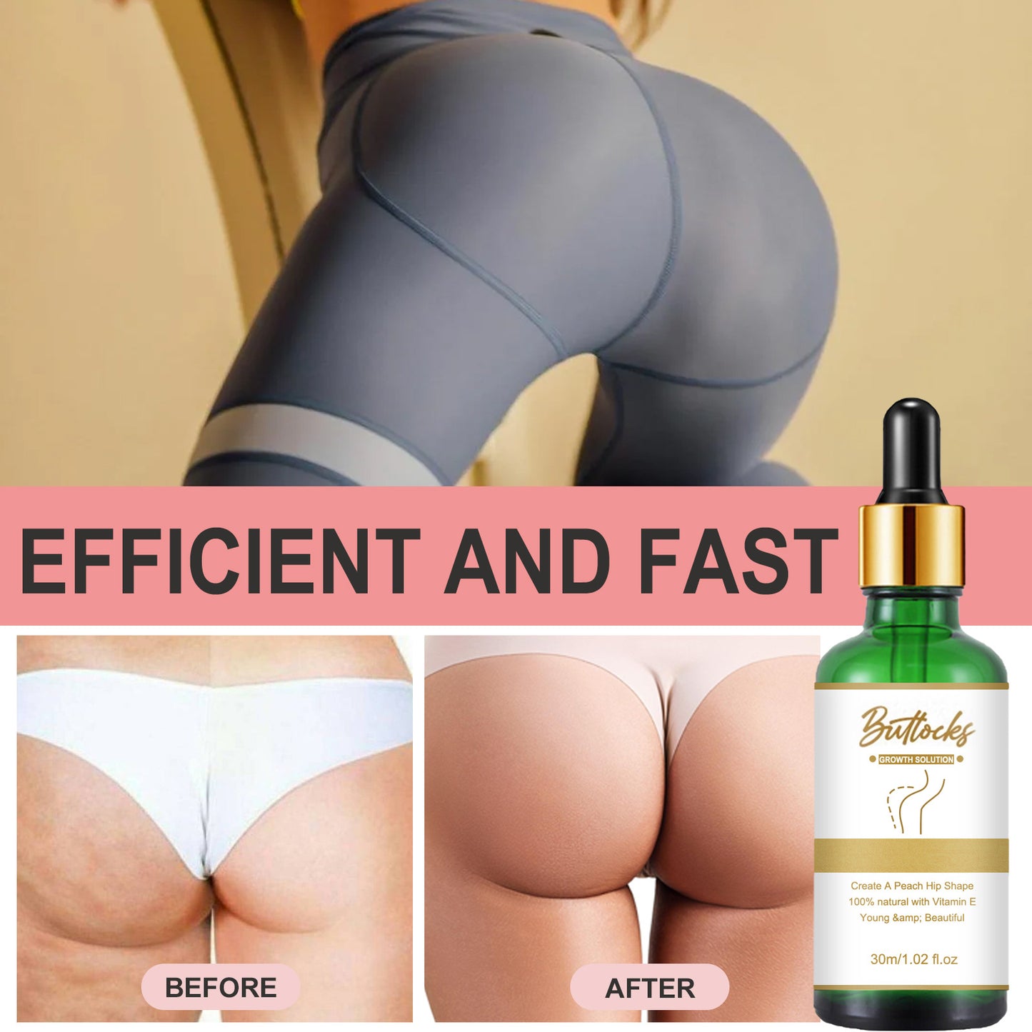 Firming Essential Oil for Buttocks 30ml - Tighten & Smooth Skin