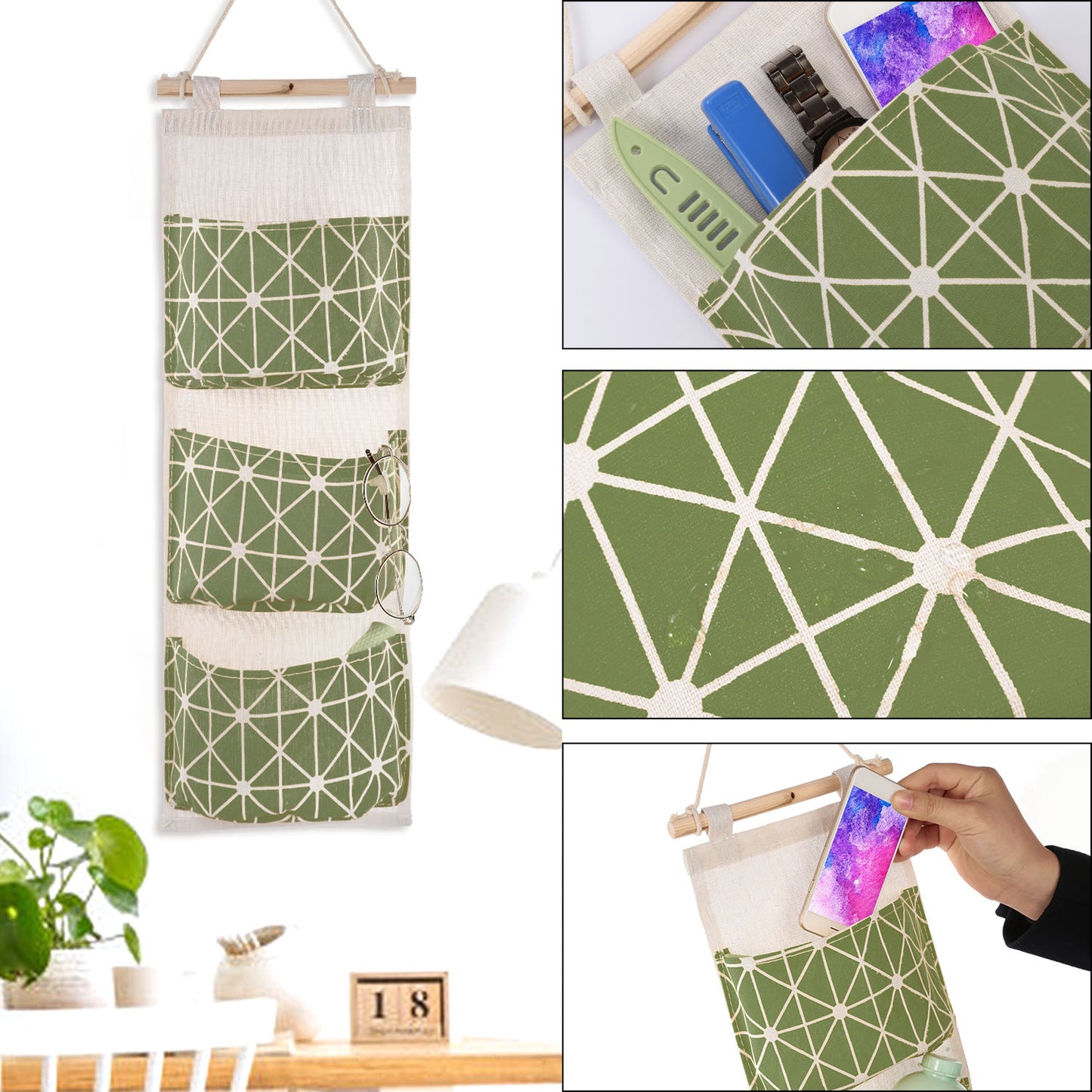 1Pc Wall Mounted Storage Bag Door Closet Hanging Organizer Waterproof