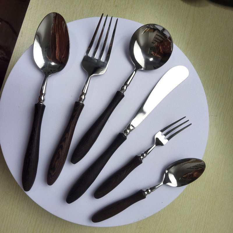 Japanese Style Stainless Steel Knife Fork Spoon Set for Hotel & Home