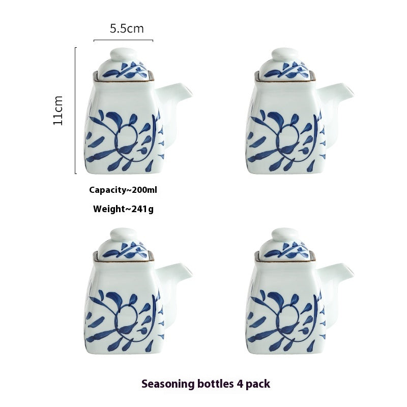 Ceramic Seasoning Bottles Set - Commercial Restaurant Kitchen Storage