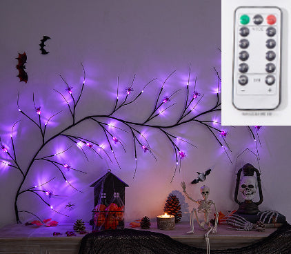 Halloween Rattan LED Tree Lights - Artificial Vines & Decorative Lighting