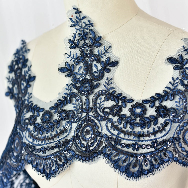 Wedding Lace Embroidery Sequin Fabric Accessories for DIY Crafts