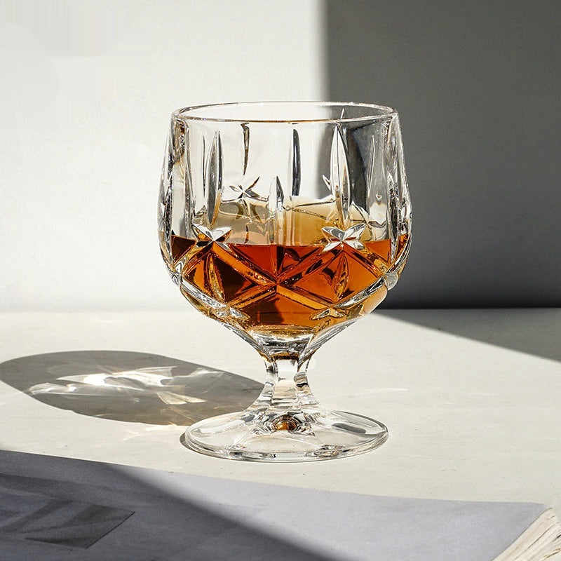 Luxury Crystal Wine Glasses 250ml - Light Vintage Style, Multiple Quantities