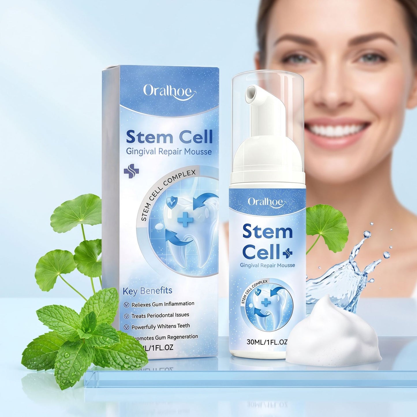 Refreshing Dental Care Mousse - 30ml Oral Hygiene Foam for Teeth & Gums