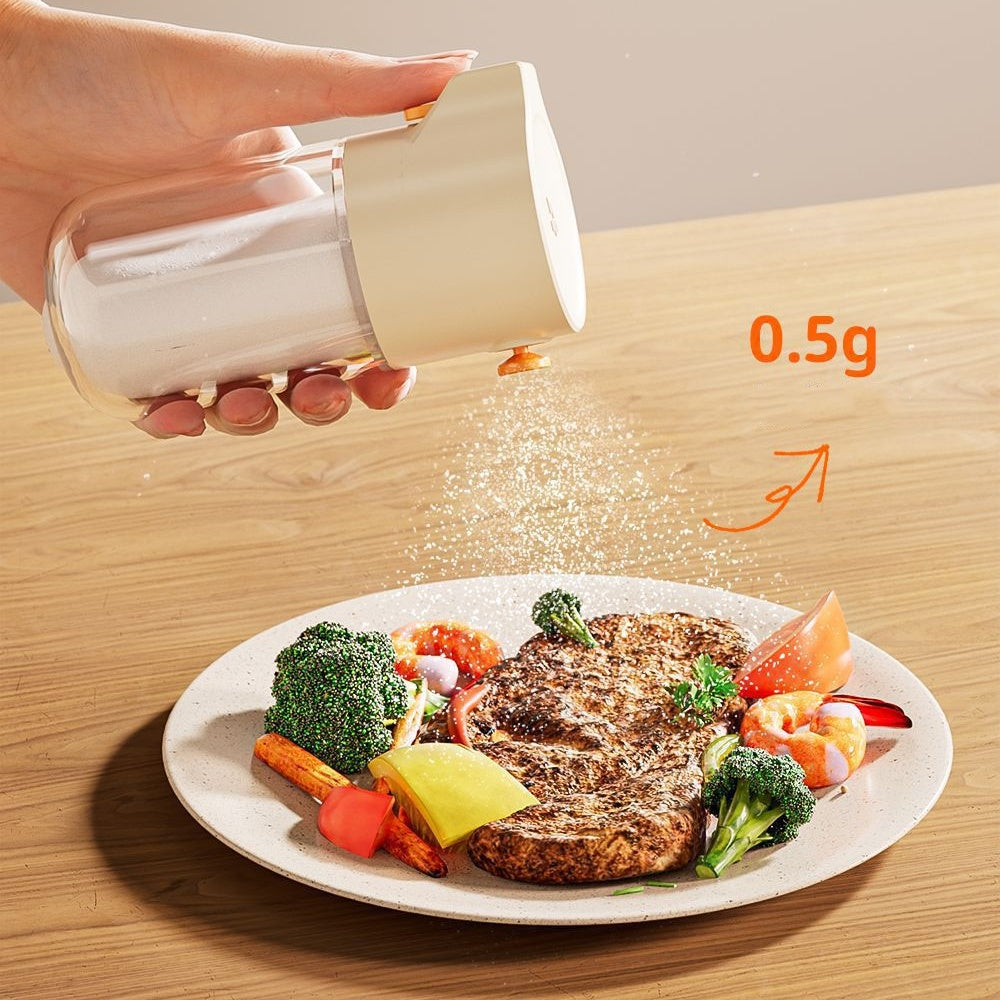 Salt Jar Glass Seasoning Bottle with Stainless Steel Spring - Multiple Colors