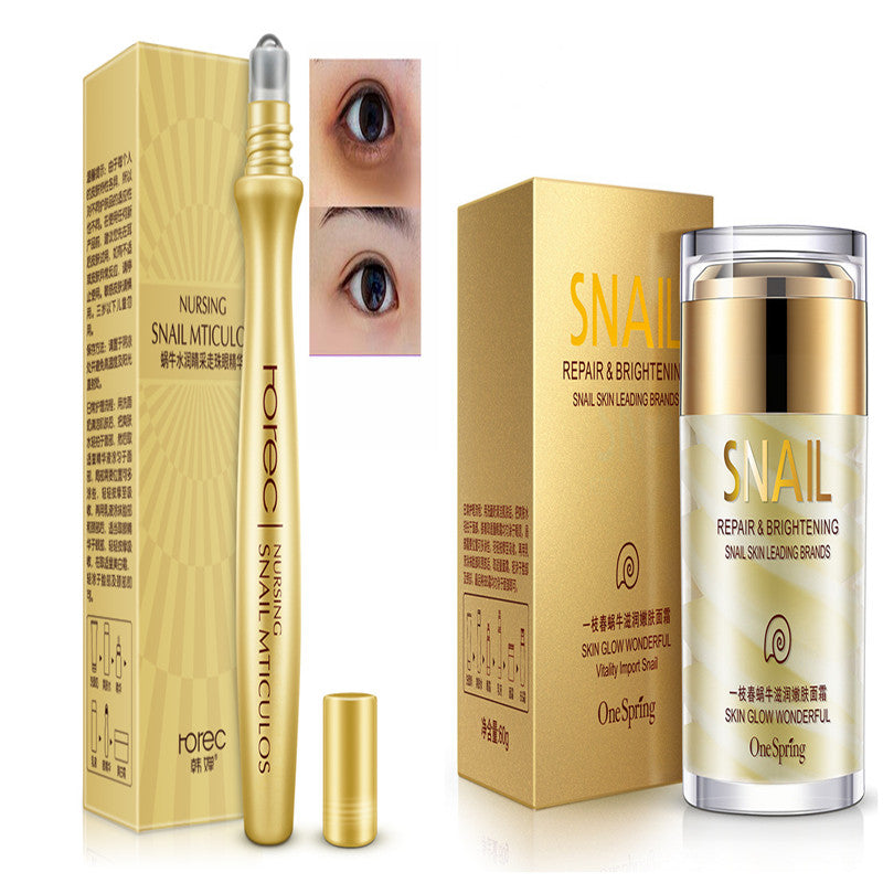 Snail Moisturizing Face and Eye Cream - Rejuvenating Skin Care Set