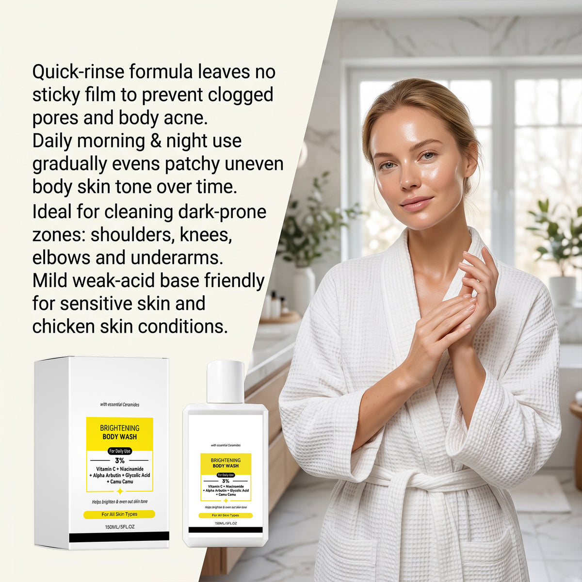Moisturizing Body Wash 150ml - Daily Hydration & Skin Softening