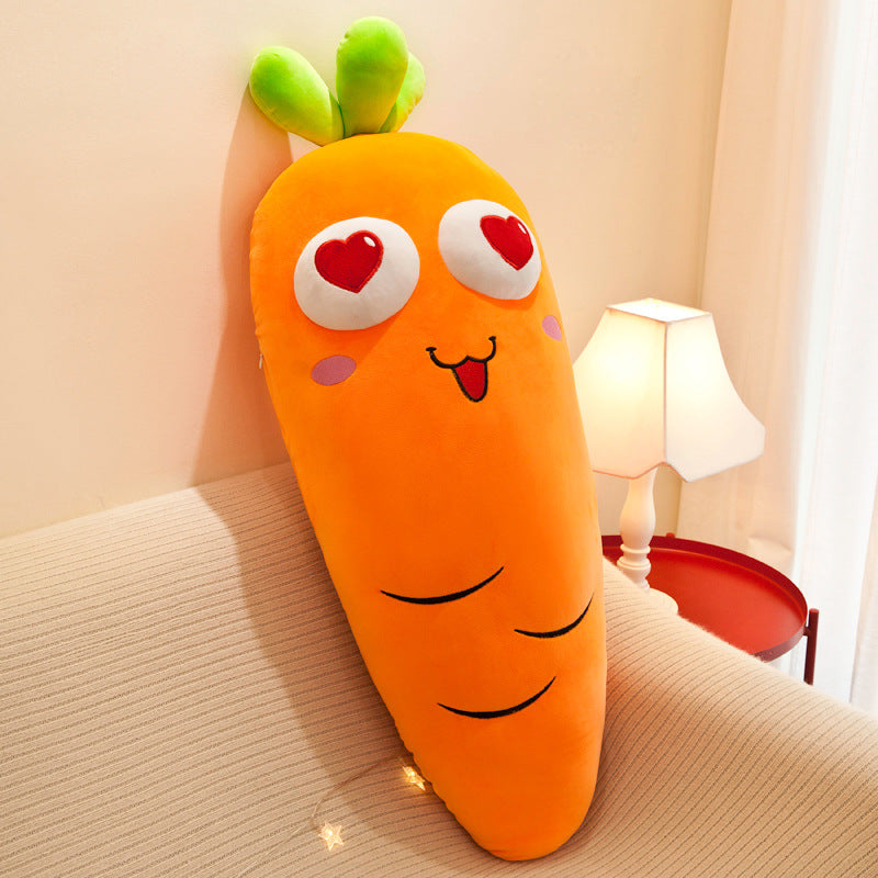 Radish Shape Plush Throw Pillow - Cute Carrot Design, Soft Home Decor