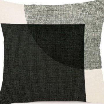Abstract Geometric Pillow Cover Linen Sofa Cushion Case 45x45cm