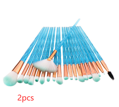 Colorful Makeup Brush Set with 20 Brushes | Cosmetic Tools for Face & Eyes