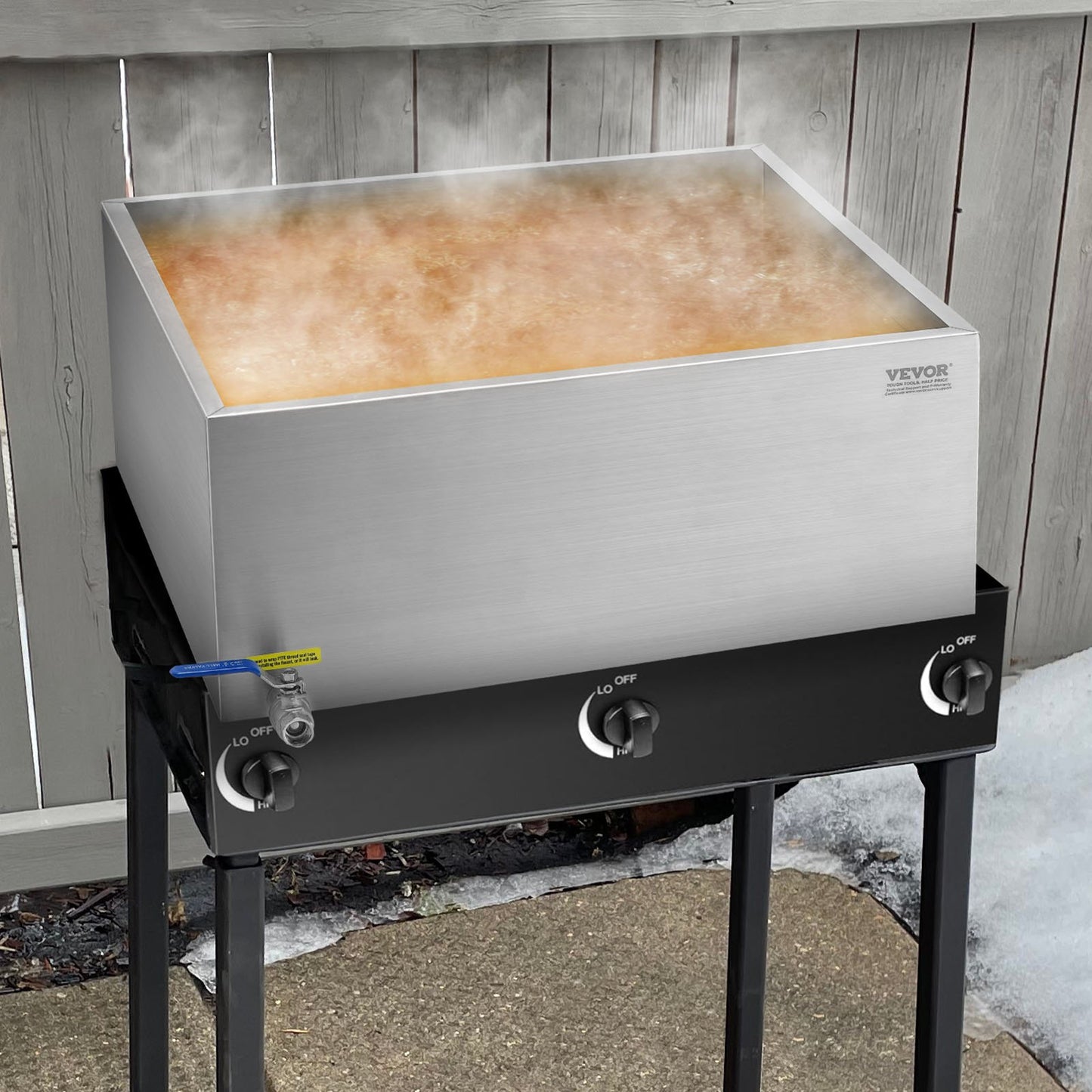 304 Stainless Steel Maple Syrup Evaporator Pan with Valve