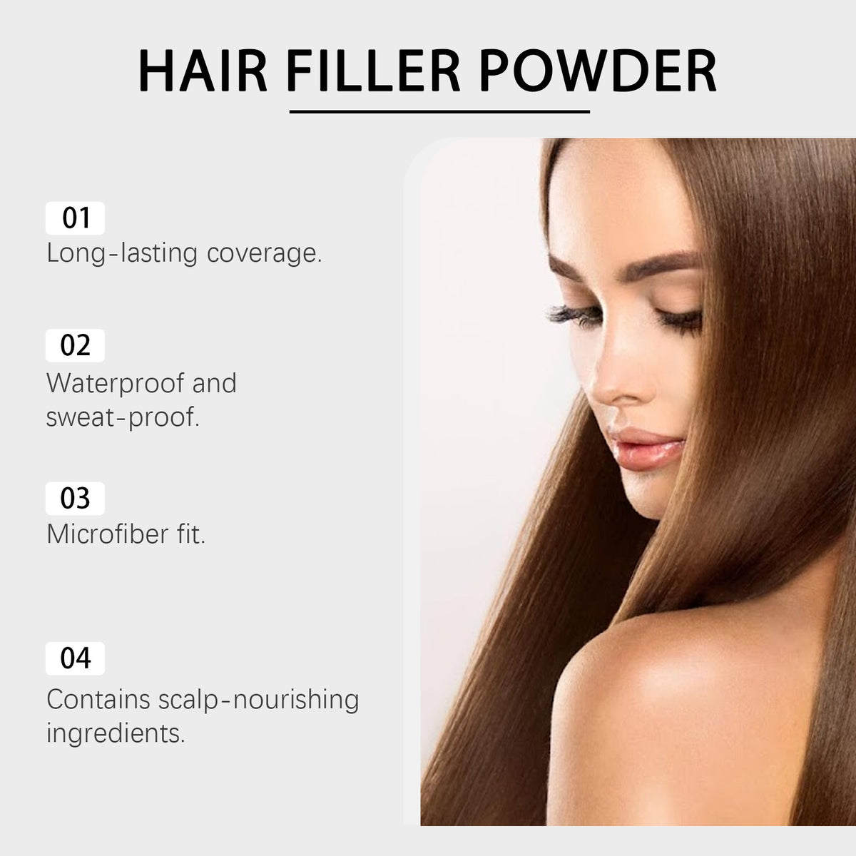 Brown Hairline Powder Gentle Filling Hair Care Disposable Fluffy