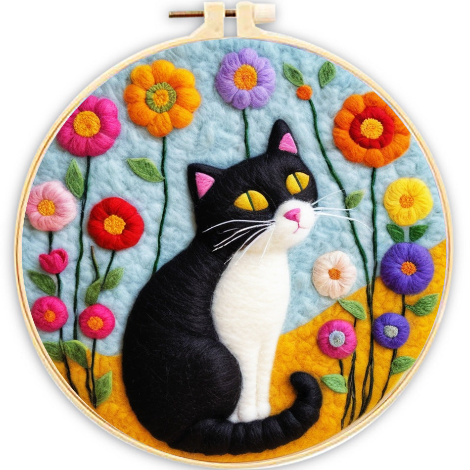 Embroidery Needle Felt Blanket Painting Kit - House Decor & Crafts