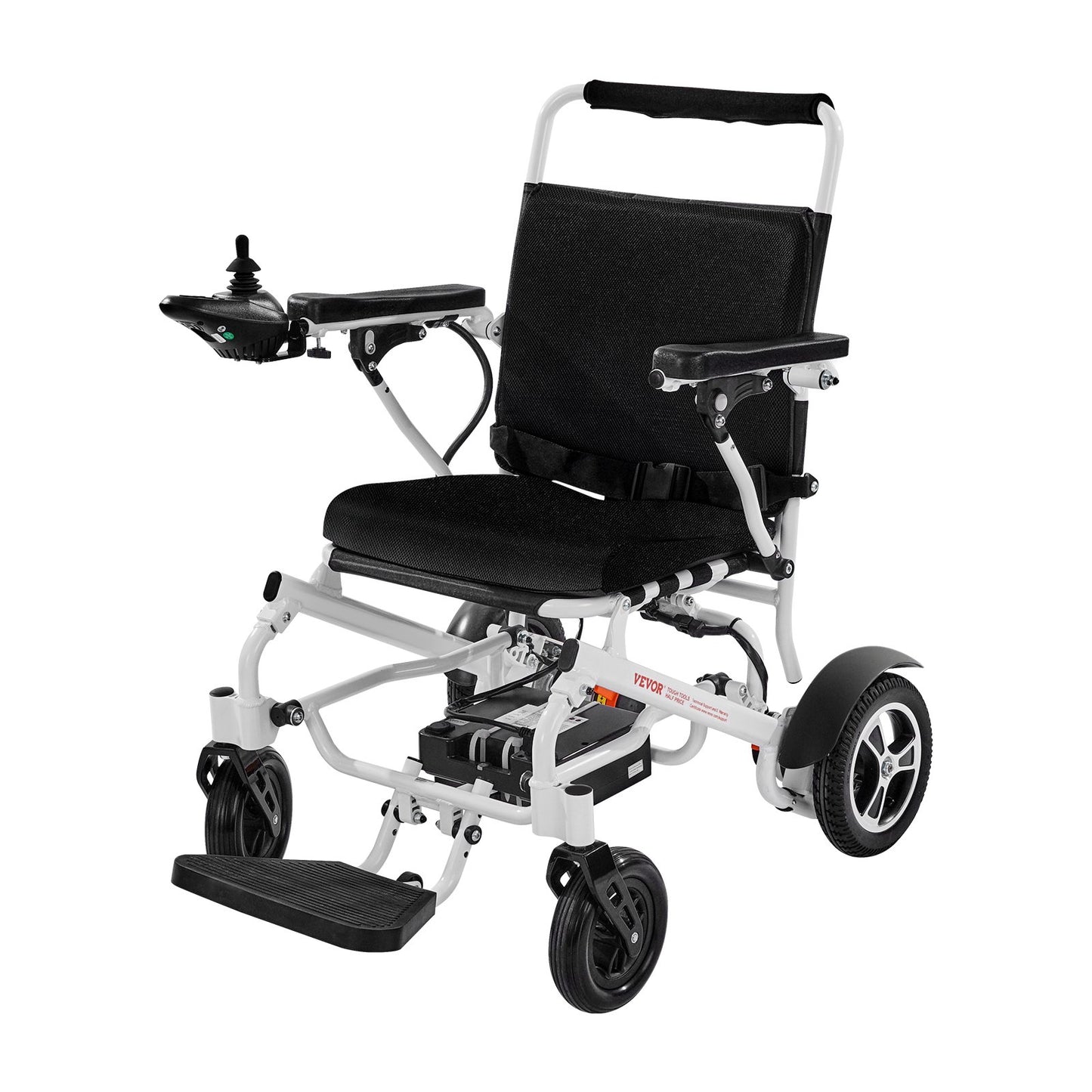 Electric Wheelchair 300lbs Capacity Foldable Lightweight 13 Mile Range - White