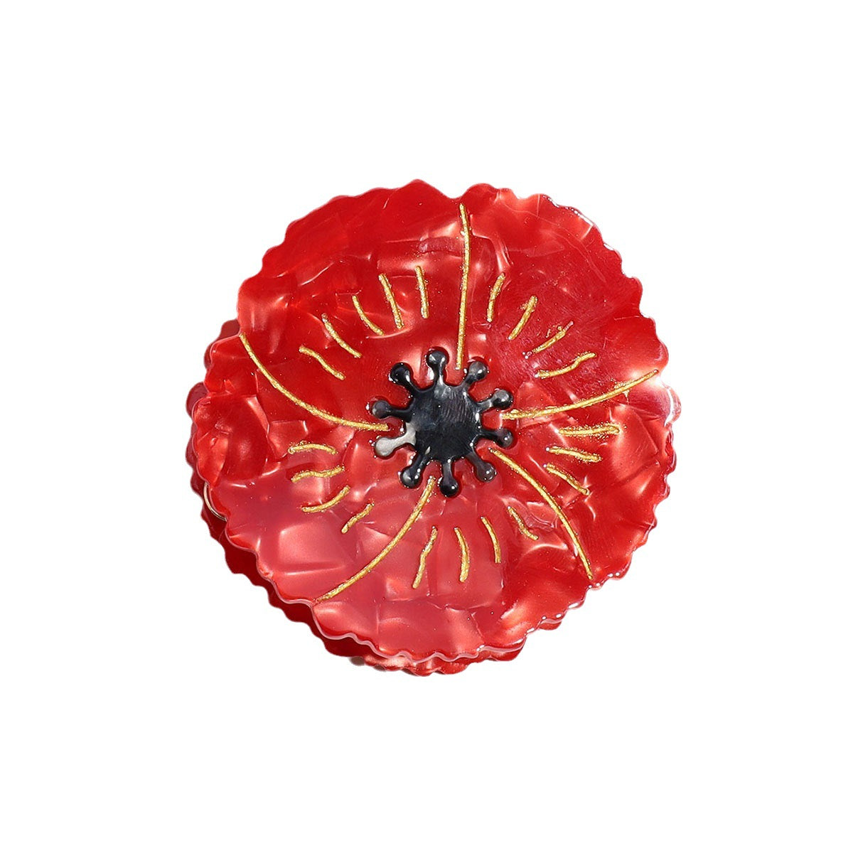 Acetate Hair Clip with Grip Lines - Multiple Colors