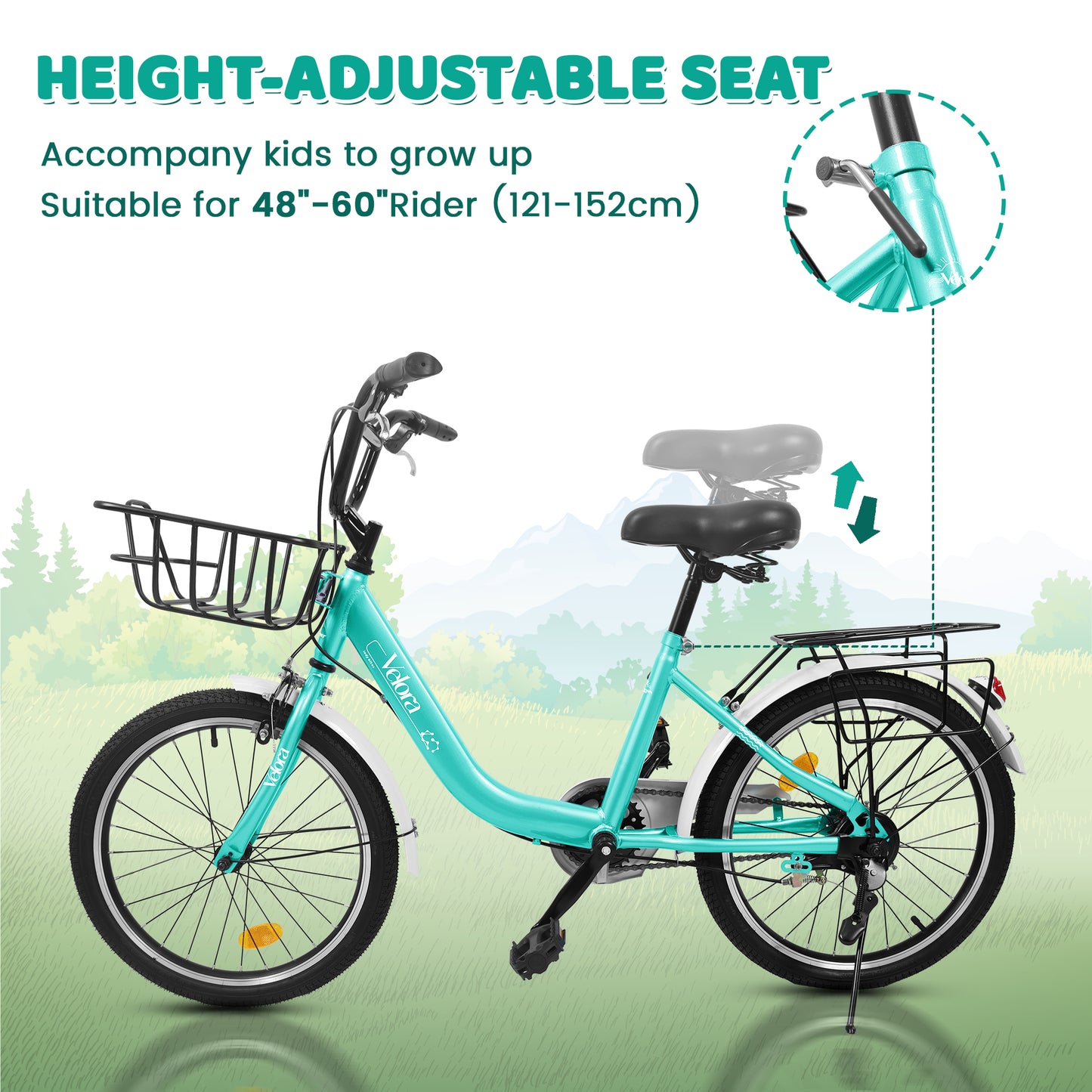 20-Inch Kids Bike for Boys & Girls - Lightweight Steel Frame