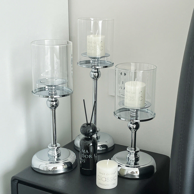 Elegant Candle Holder for Home Decor - Retro Romantic Atmosphere, Multiple Sizes & Finishes
