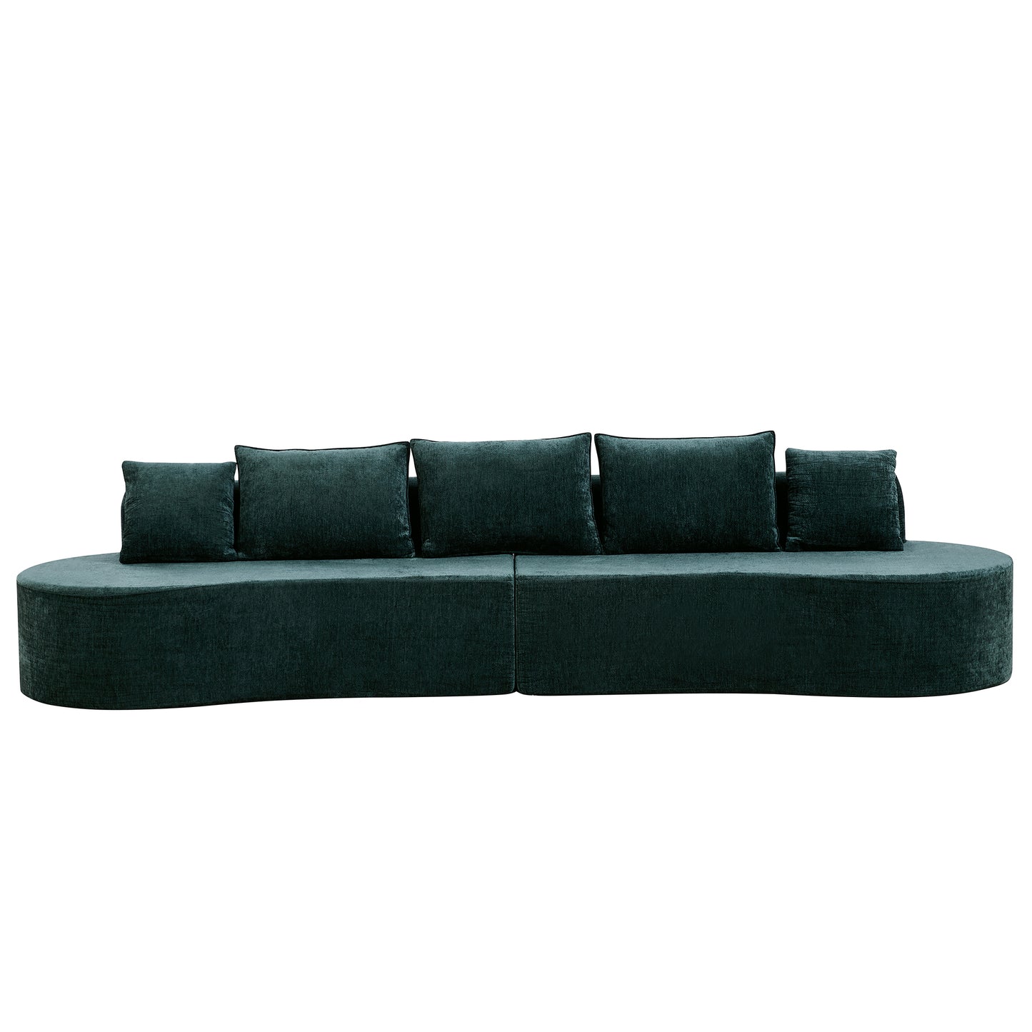 138.6 Modern Curved Modular Sectional Sofa With High-Density Fully
