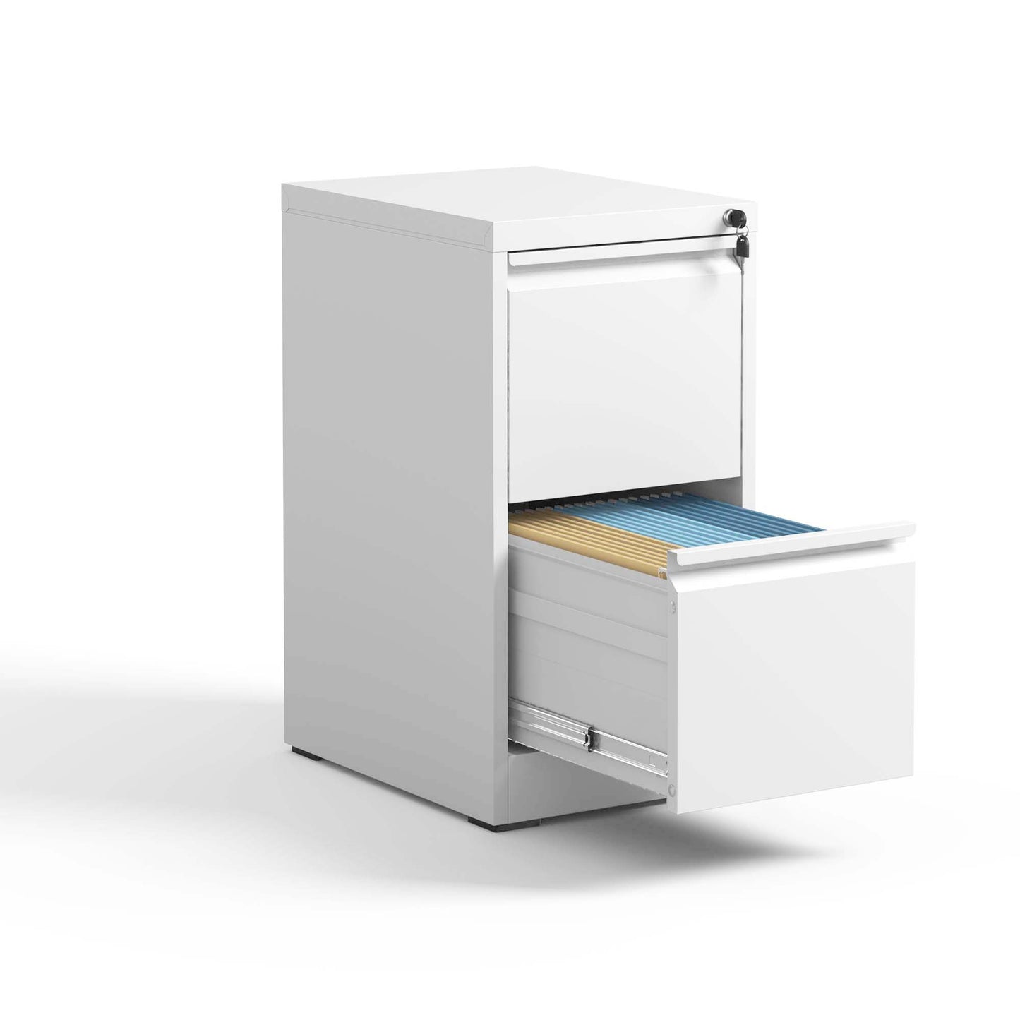 2 Drawer Metal Vertical File Cabinet With Lock Office Home Steel For