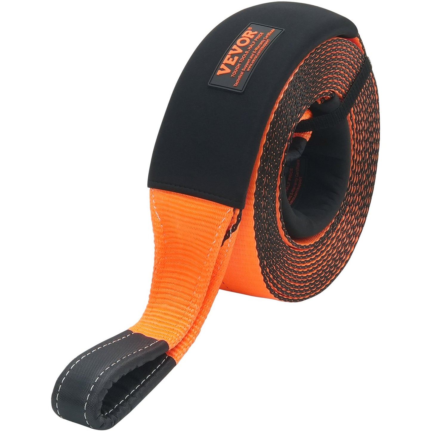 Heavy Duty Tow Strap 4" x 30' 46,500 lbs Capacity Off-Road Recovery Strap