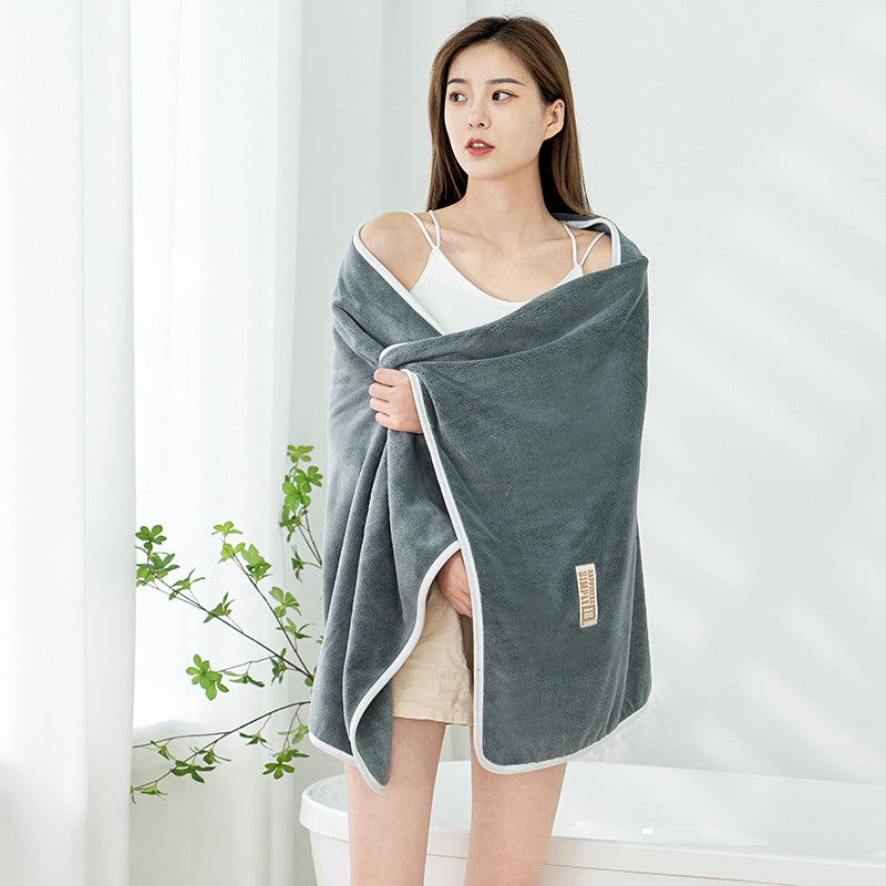 High-Density Coral Fleece Bath Towel - Soft & Absorbent for Spa & Home Use