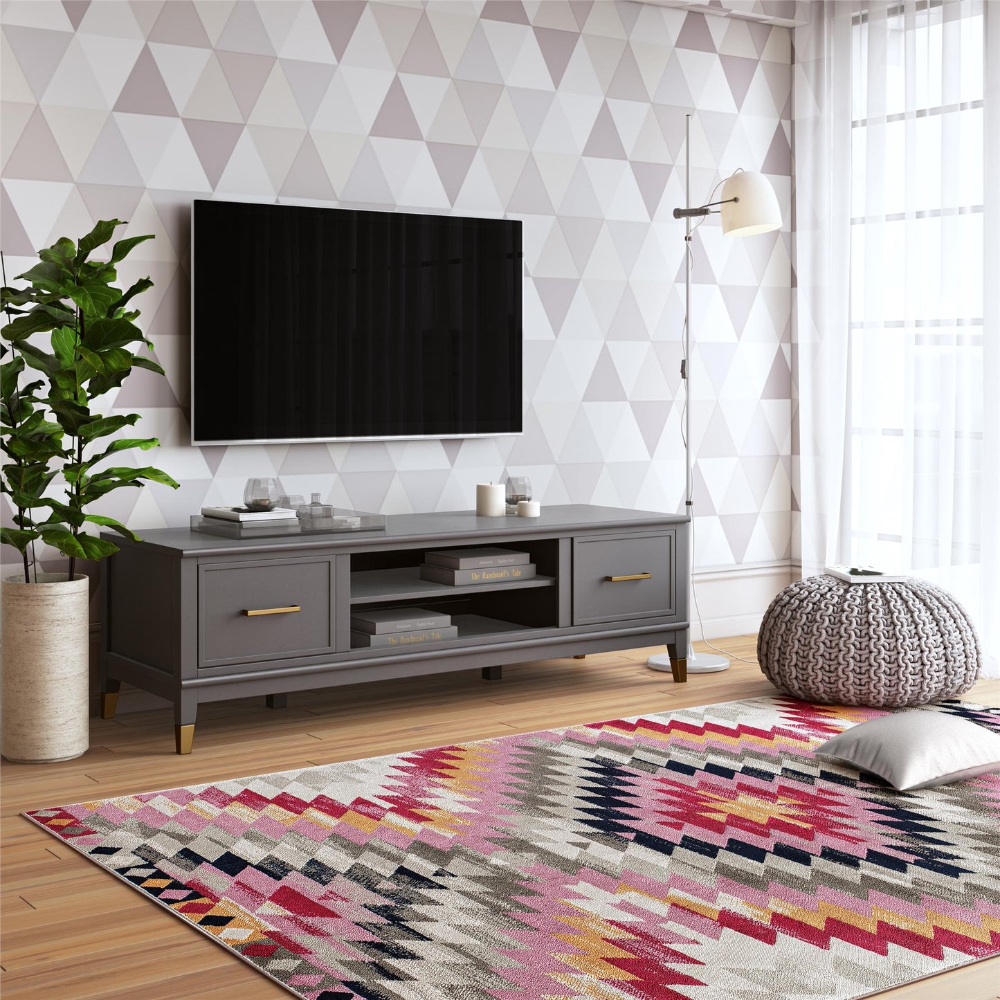 Westerleigh TV Stand for TVs Up to 65" - Dark Gray