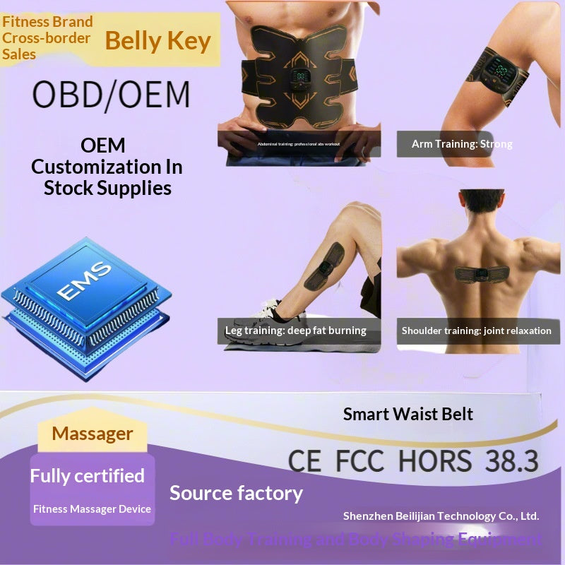 Muscle Stimulator Belt with Remote Control - Whole Body Abdominal & Fitness Massager