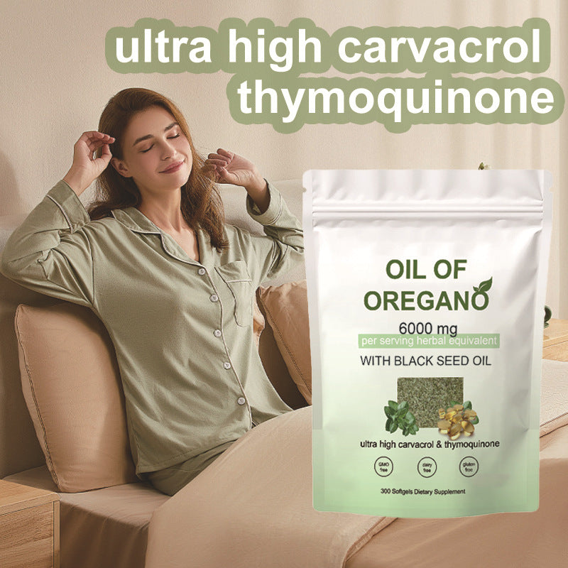 Oregano Oil Softgels - Dietary Supplement for Immune Support - 30, 60, 180 Capsules