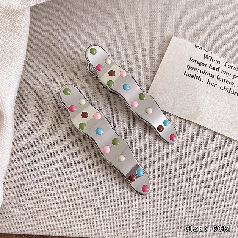 Metal Hair Barrettes with Star, Heart & Wave Designs - Silver Hair Accessories for Women