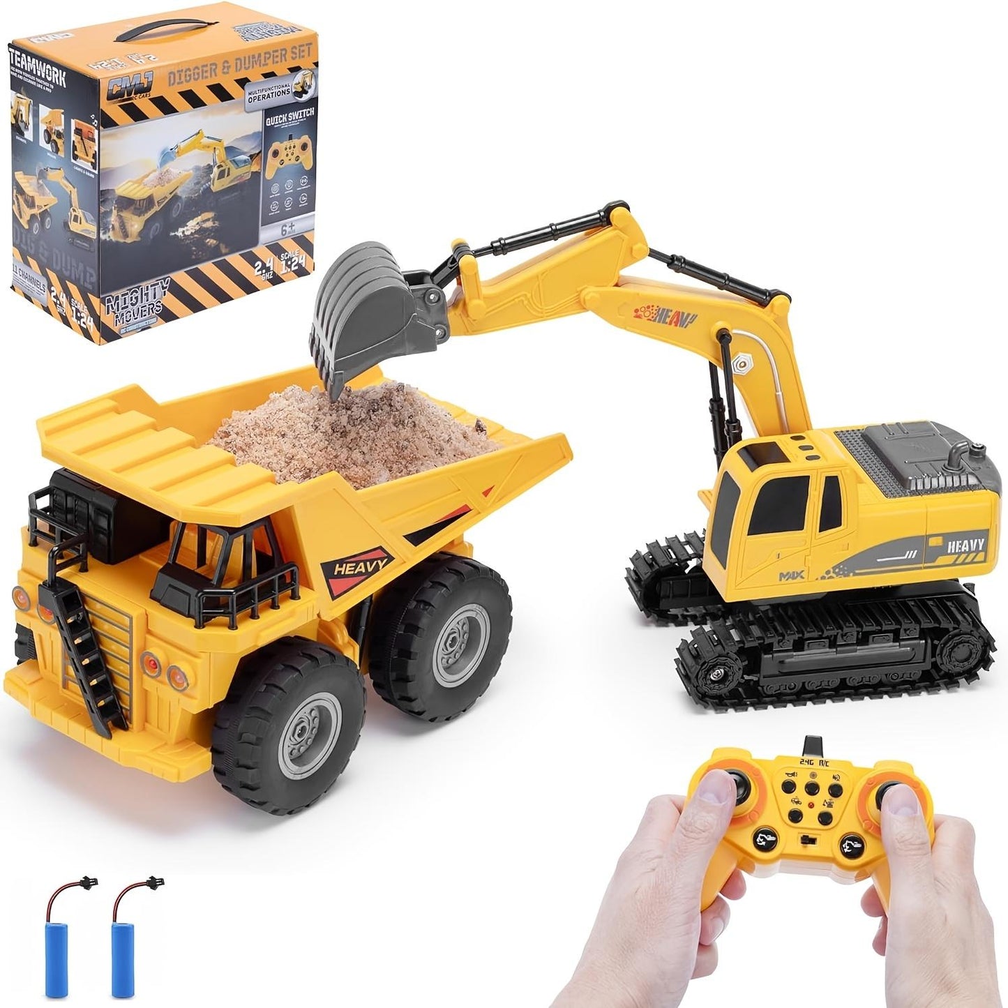 Remote Control Construction Vehicle Set for Kids - Educational Excavator & Dump Truck