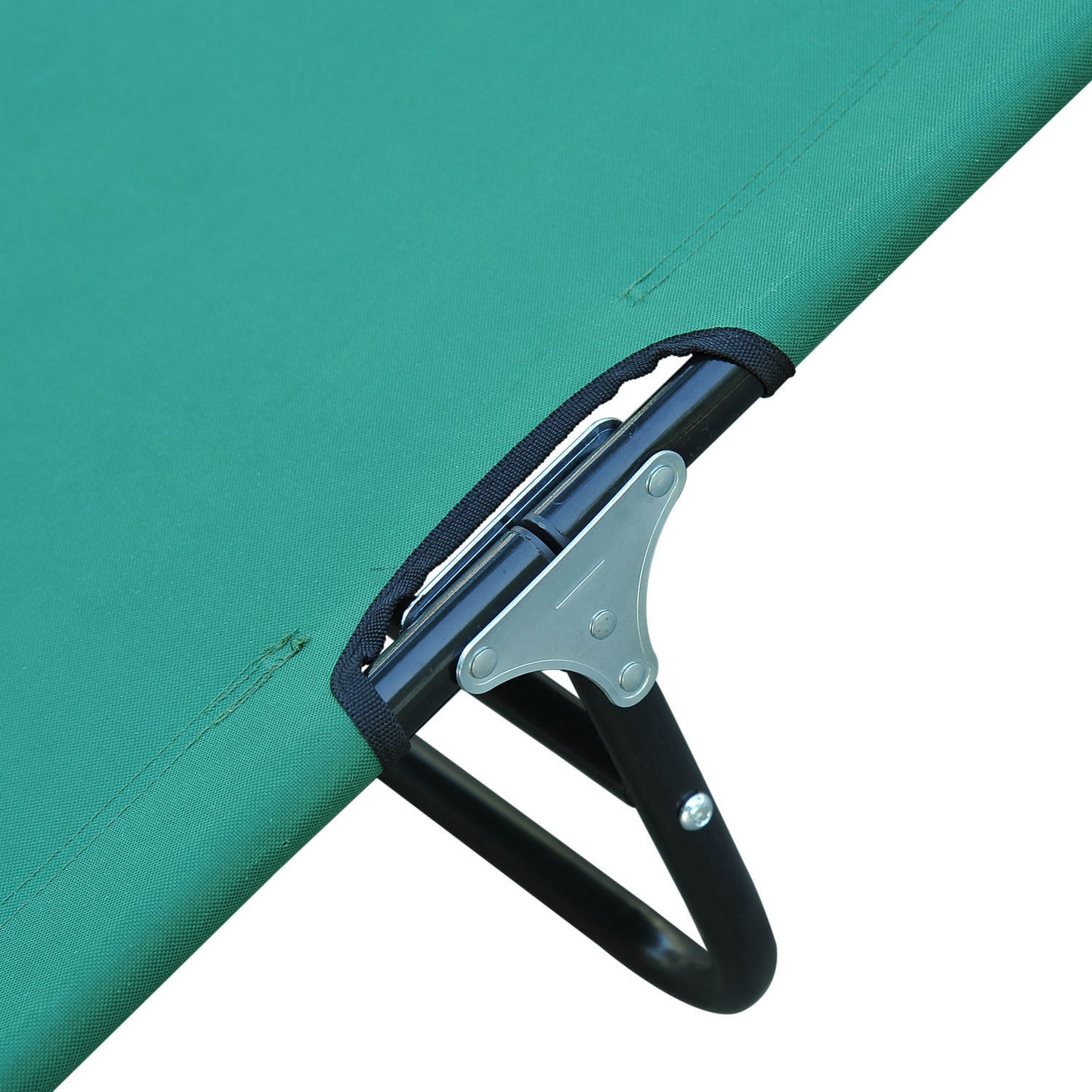 Folding Patio Lounge Chair - 5-Level Adjustable Backrest in Green