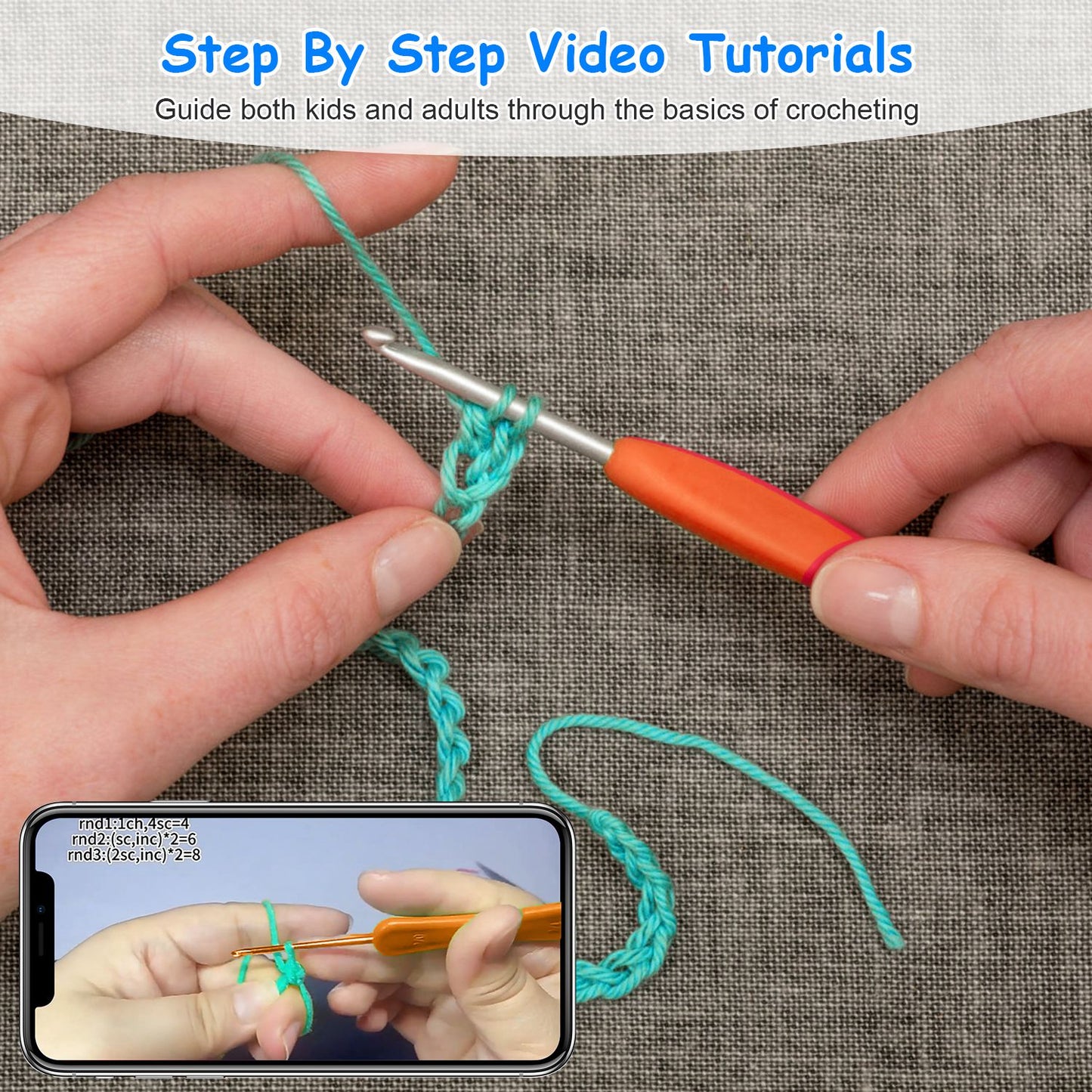 Crochet Kit for Beginners - Complete DIY Knitting Supplies