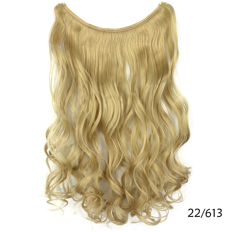 Seamless Hair Extension Wig Set for Women - High-Temperature Fiber, Multiple Colors