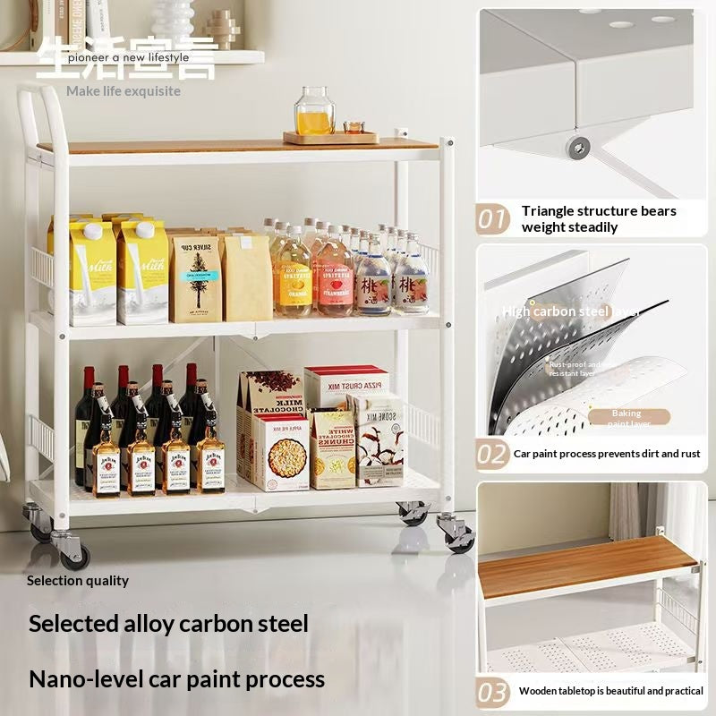 Multi-Purpose Metal Wall Shelf for Living Room & Bedroom Storage - 3 Tiers