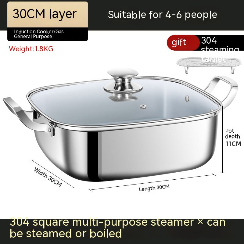 Multi-Function Square Steamer - Kitchen Storage & Food Steamer