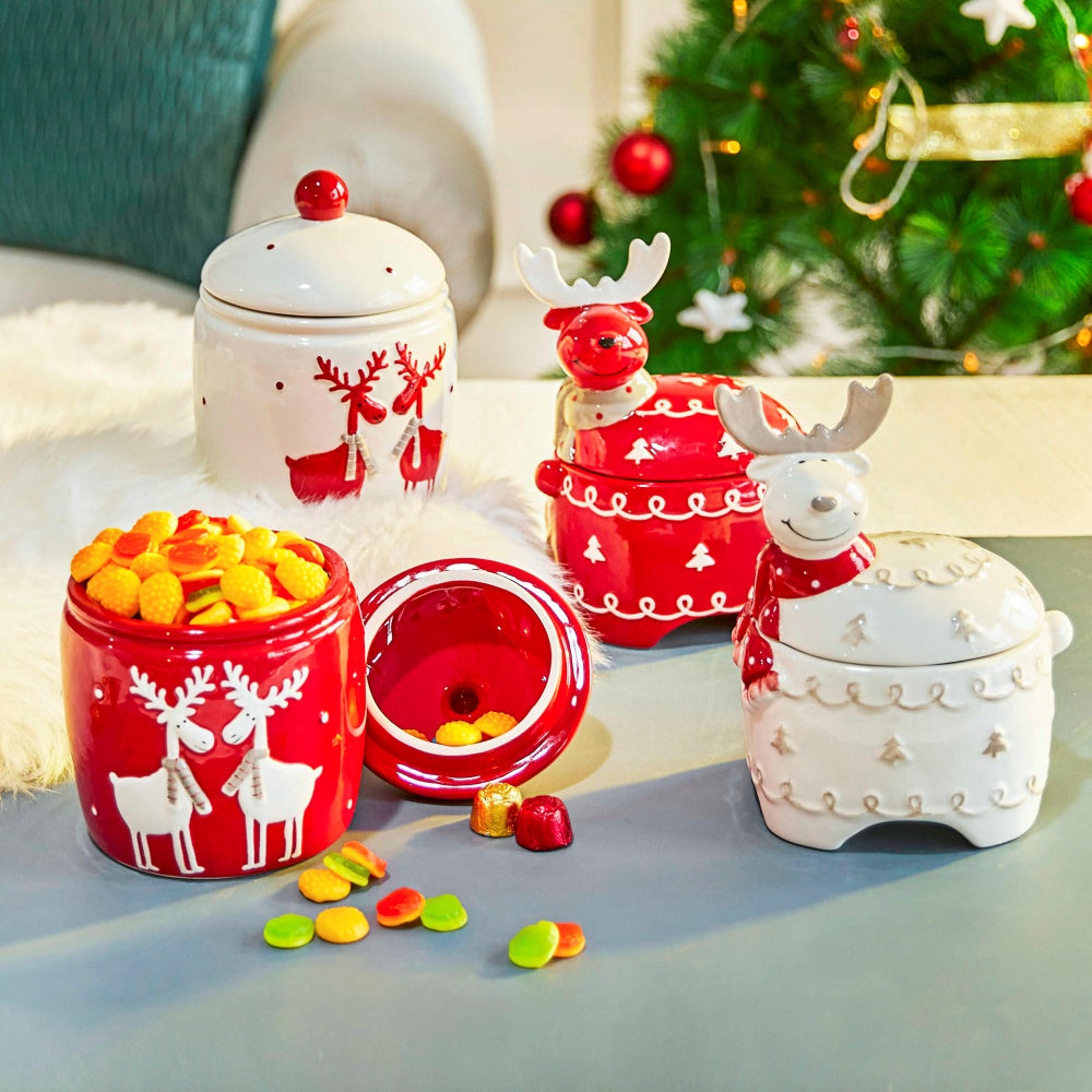 Ceramic Elk-Shaped Candy Storage Tank - Creative Food Organizer