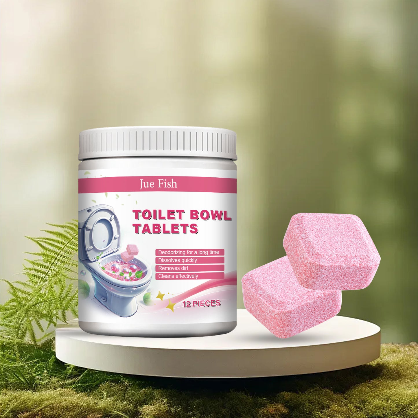 Toilet Cleaning Effervescent Tablets - 12 Pack for Toilet Hygiene