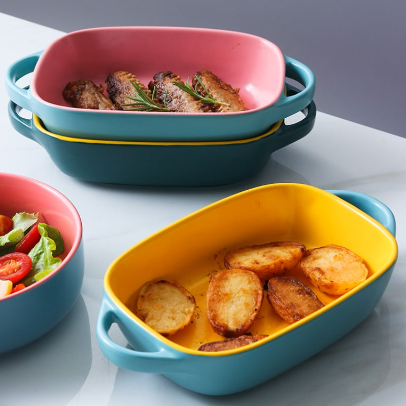 Ceramic Square Baking Tray - Non-Stick Kitchen Bakeware