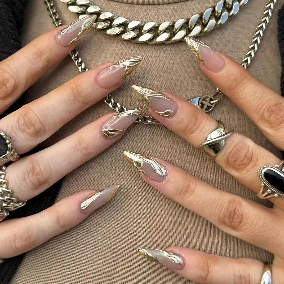 3D Rhinestone Fake Nails Set - Multiple Colors for Nail Art & Manicure